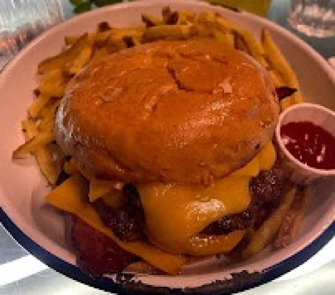 Burger poitrine fumée